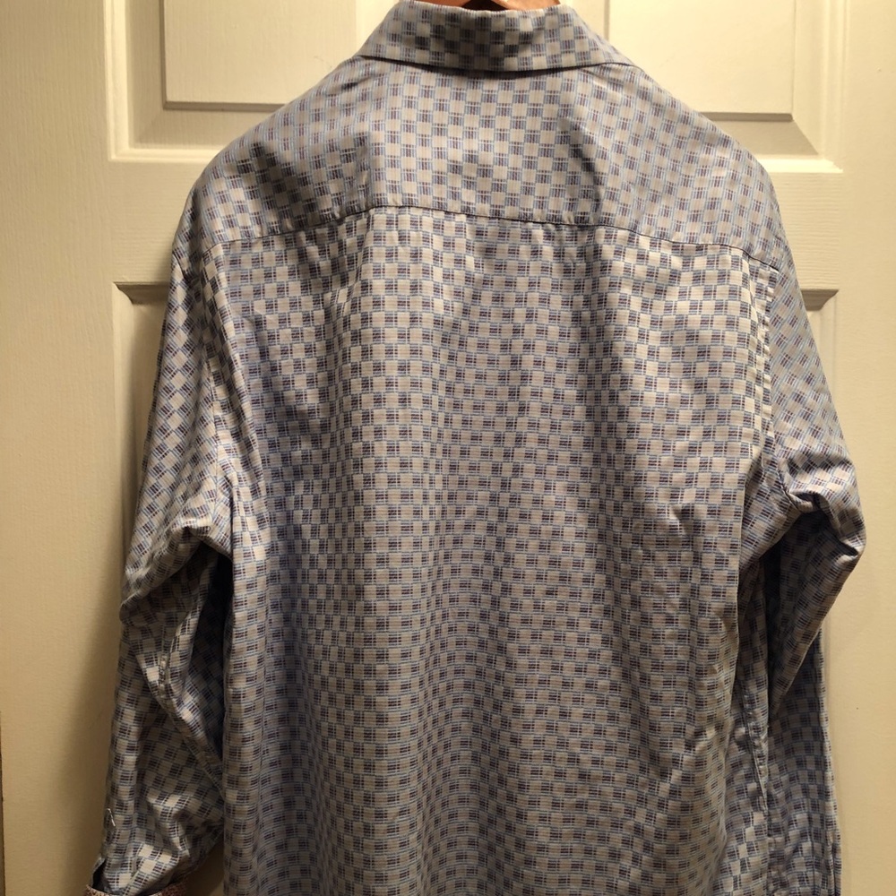 Bugatchi Button Down Blue And Red Plaid Shirt, Si… - image 7